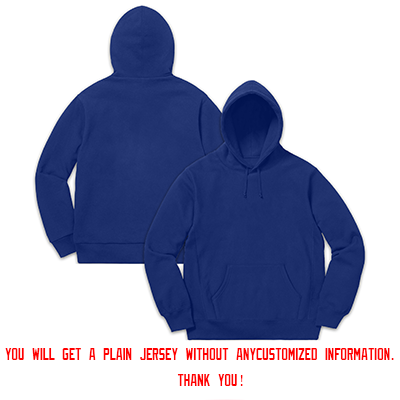 Custom Royal White Classic Style Pullover Fashion Hoodie Uniform