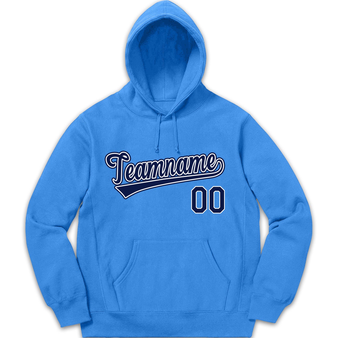 Custom Light Blue Navy-White Classic Style Sweatshirt Fashion Hoodie Uniform