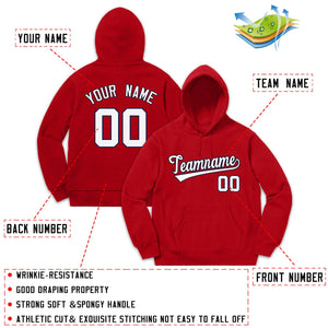 Custom Red White-Black Classic Style Pullover Fashion Hoodie Uniform