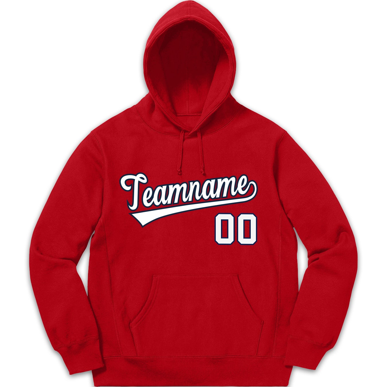 Custom Red White-Black Classic Style Pullover Fashion Hoodie Uniform