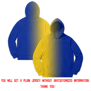 Custom Yellow Royal Gradient Fashion Casual Pullover Hoodie