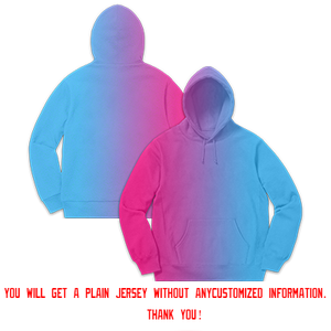 Custom Pink Light Blue Gradient Fashion Casual Pullover Sweatshirt Hoodie