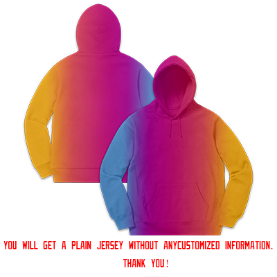 Custom Lt Blue Pink-Orange Gradient Fashion Casual Pullover Hoodie