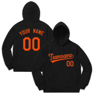 Custom Black Orange Classic Style Sweatshirt Fashion Hoodie Uniform