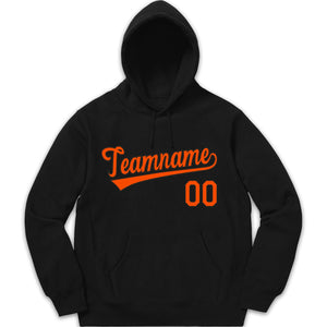 Custom Black Orange Classic Style Sweatshirt Fashion Hoodie Uniform