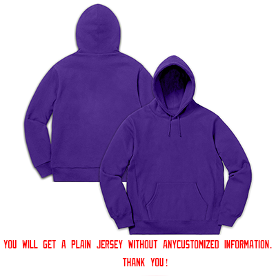 Custom Purple Black-White Classic Style Pullover Fashion Hoodie Uniform