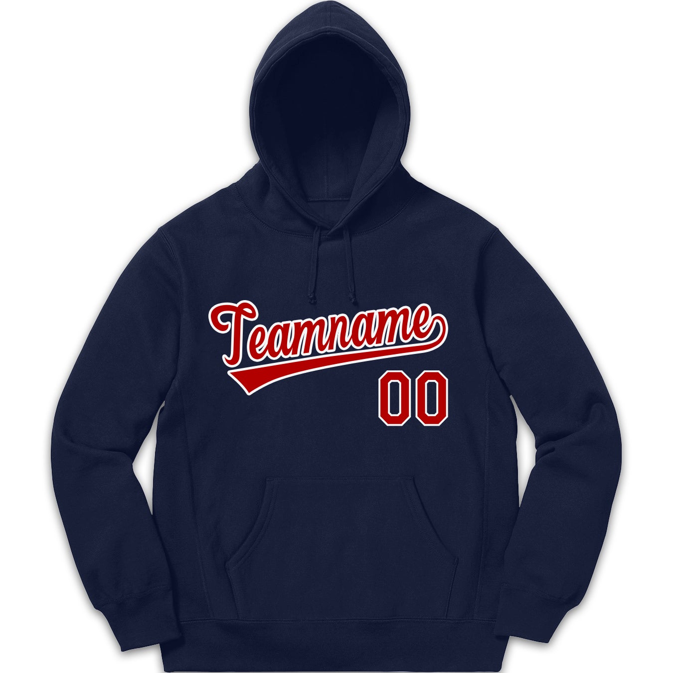 Custom Navy Red-White Classic Style Sweatshirt Fashion Hoodie Uniform