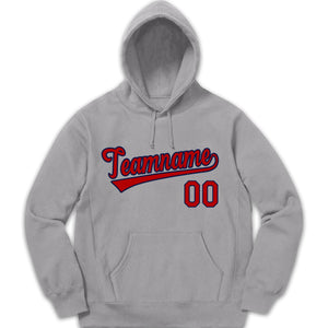 Custom Gray Red-Navy Sport Classic Style Sweatshirt Fashion Hoodie Uniform