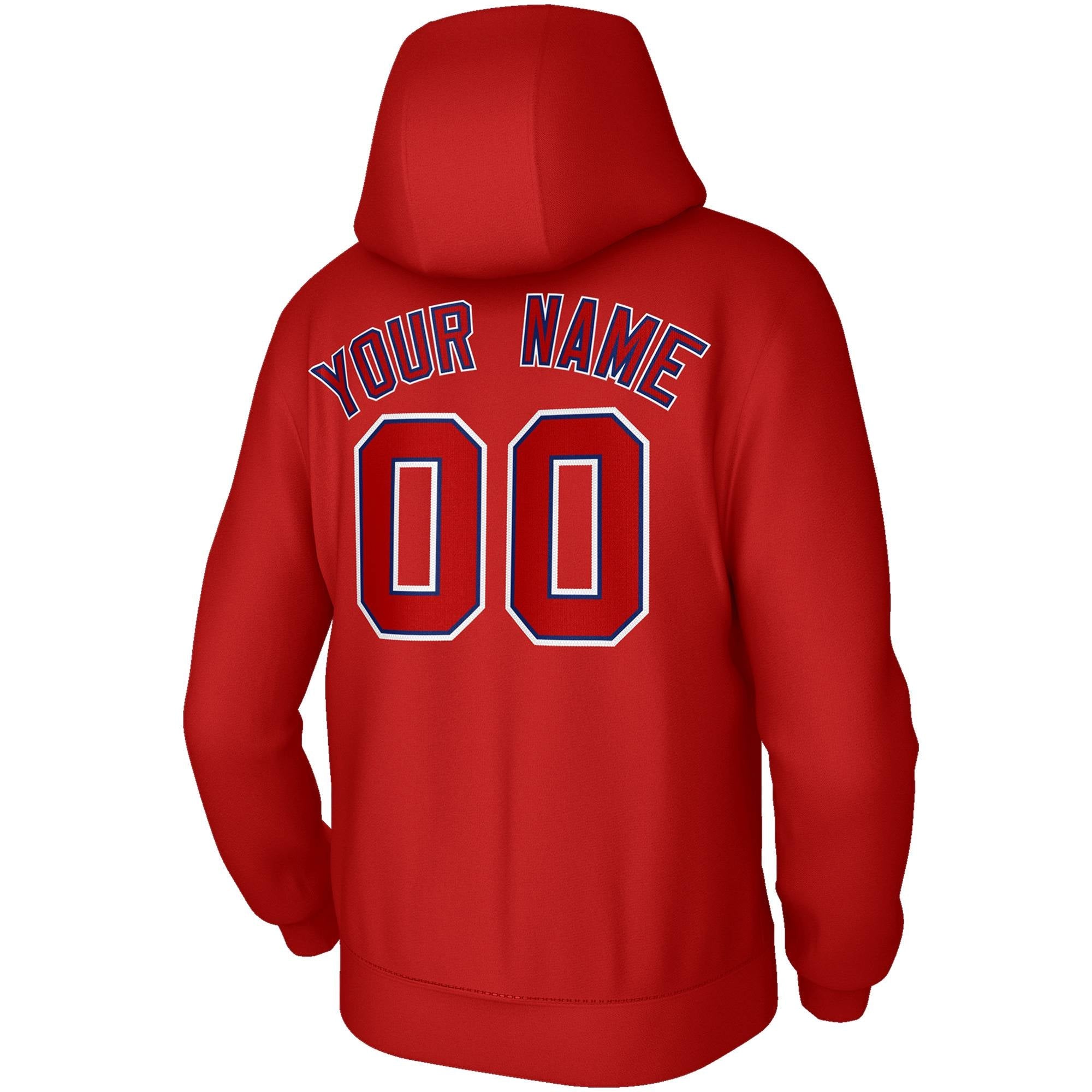 Custom Stitched Red Red-Royal Classic Style Hoodie Training Uniform