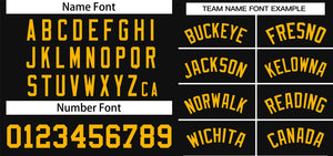 Custom Black Yellow Classic Style Personalized Authentic Pullover Baseball Jersey