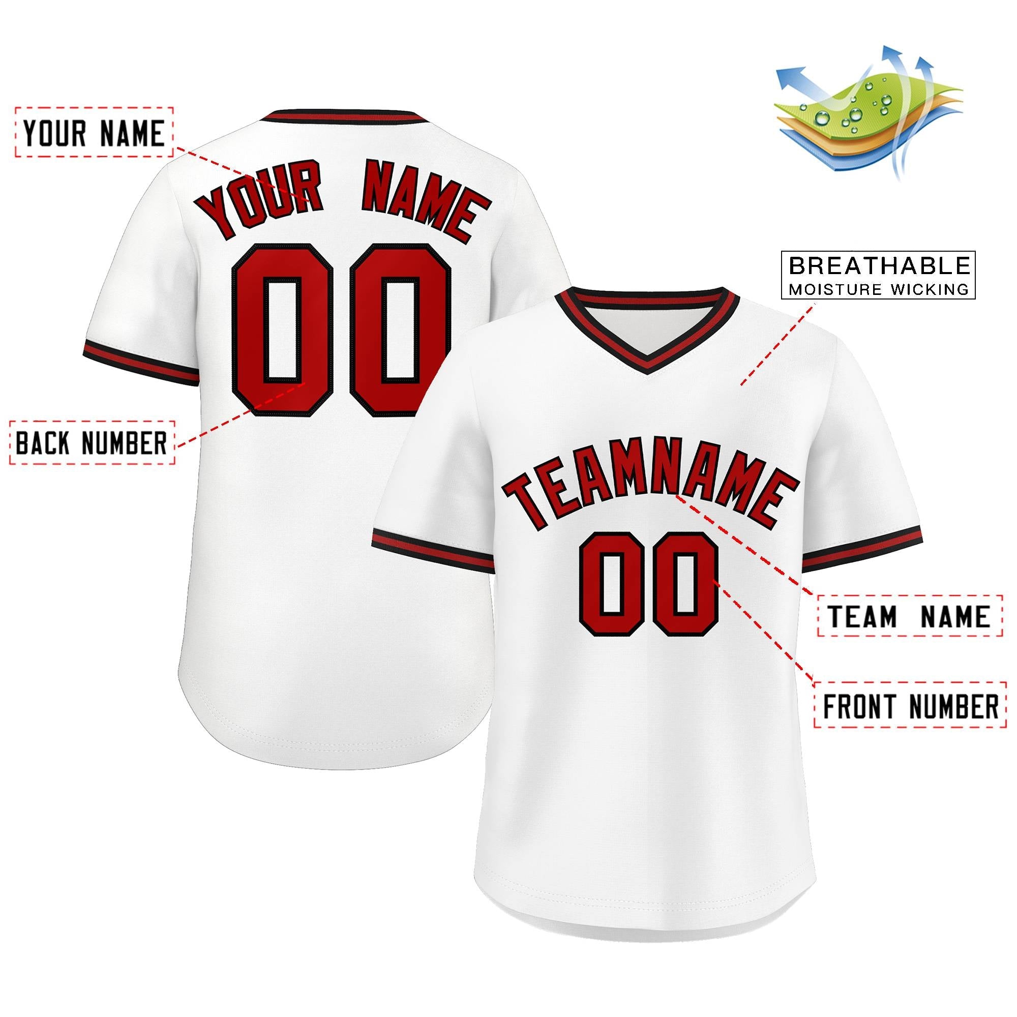 Custom White Black Classic Style Personalized Authentic Pullover Baseball Jersey