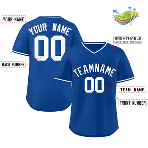 Maillot de baseball personnalisé authentique de style classique Royal White-Royal