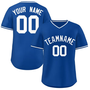 Maillot de baseball personnalisé authentique de style classique Royal White-Royal