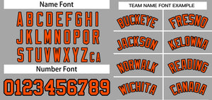 Custom Gray Black-Orange Classic Style Personalized Authentic Pullover Baseball Jersey