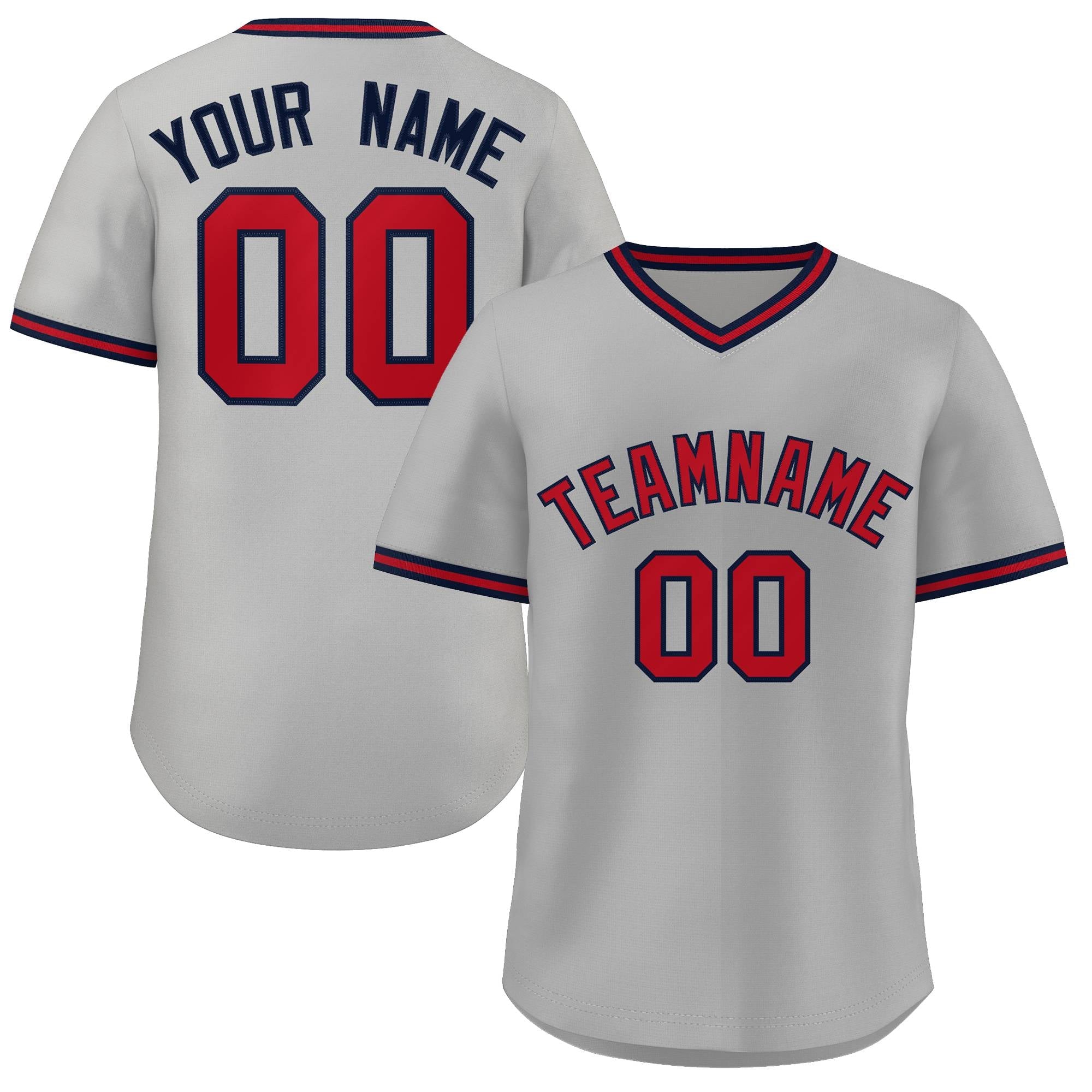 Maillot de baseball personnalisé, pull authentique, personnalisé, blanc, rouge, marine, style classique