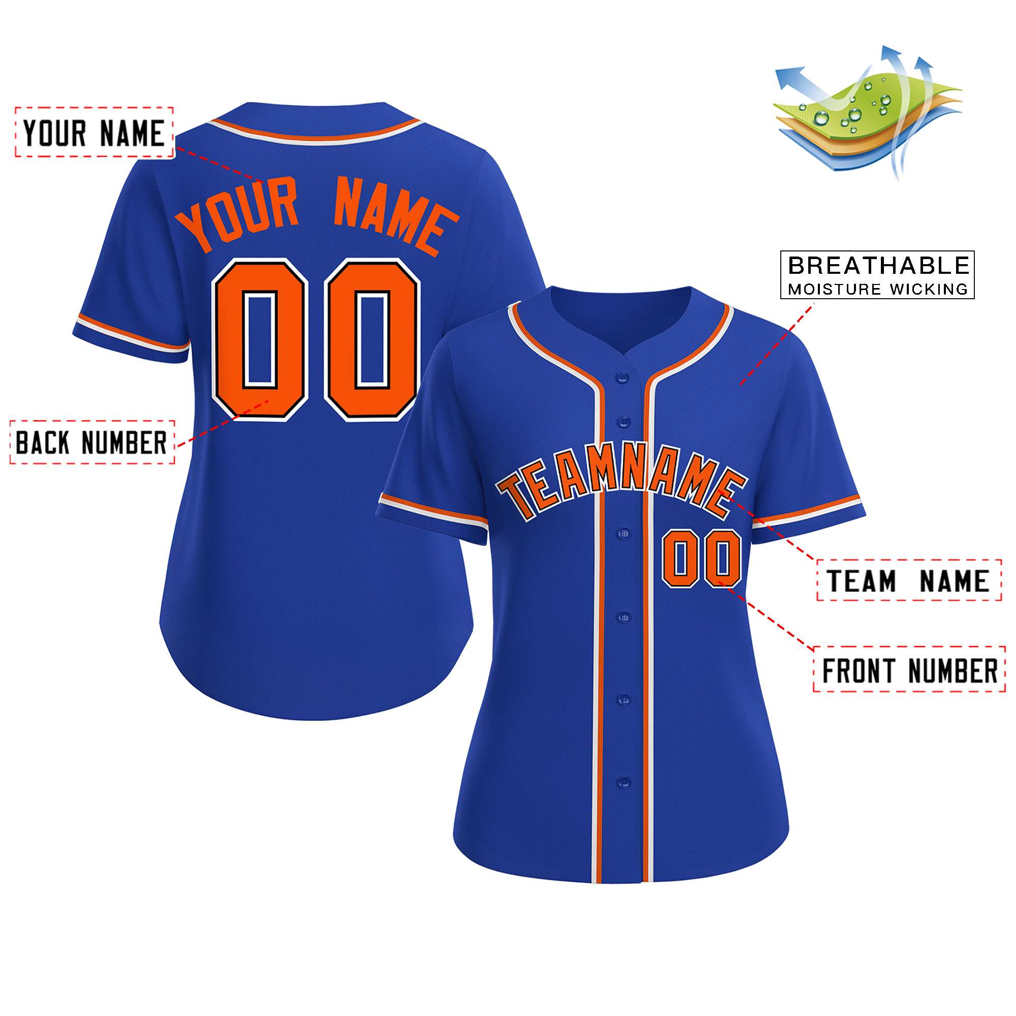 Royal Blue Baseball Jersey