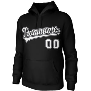 custom black classic pullover hoodies front