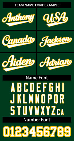 customizable green pullover sports tops name and number font