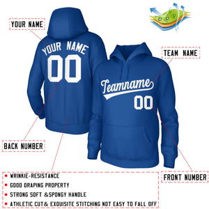 Custom Classic Style Hoodie Athletic Pullover Royal Sweatshirt