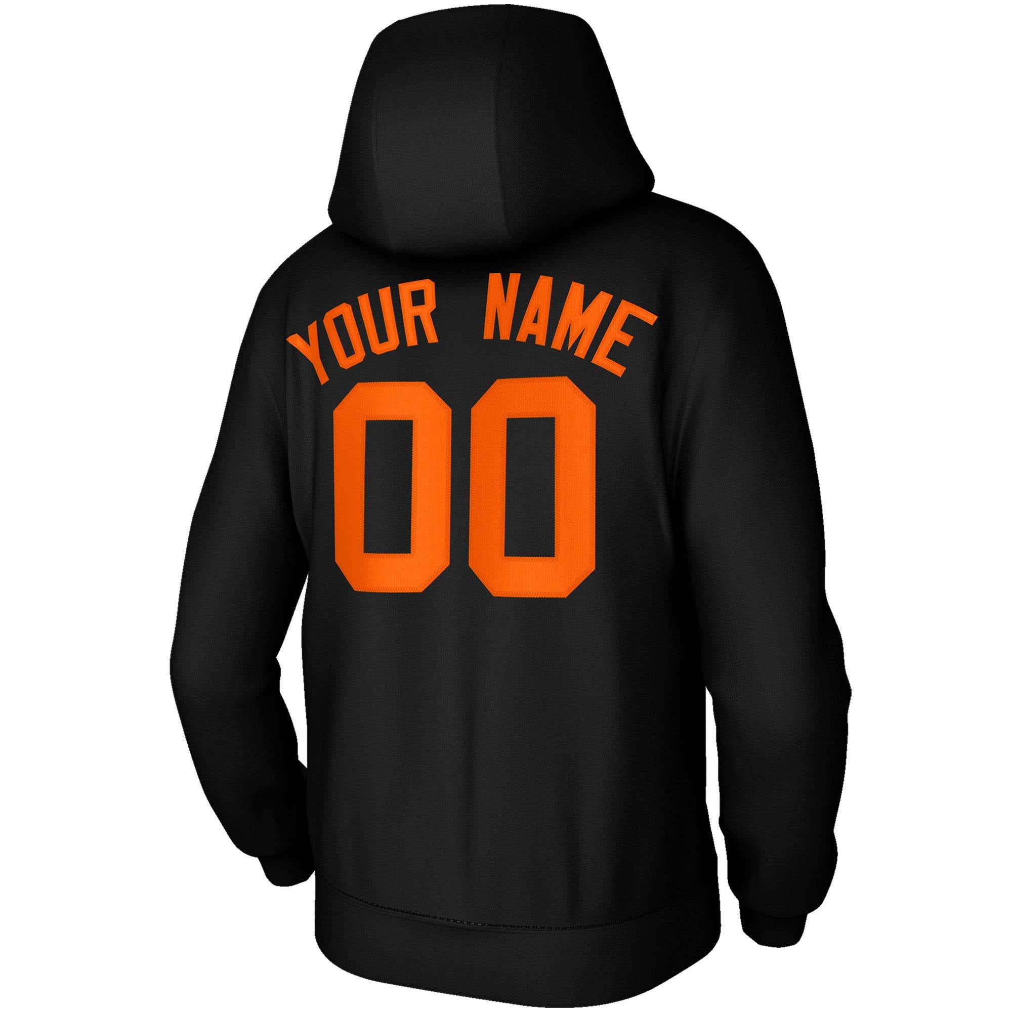 Custom Classic Style Hoodie Athletic Black Pullover Sweatshirt