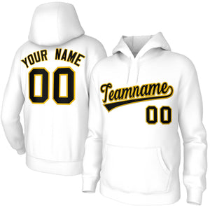 Custom Classic Style Hoodie White Athletic Pullover Sweatshirt