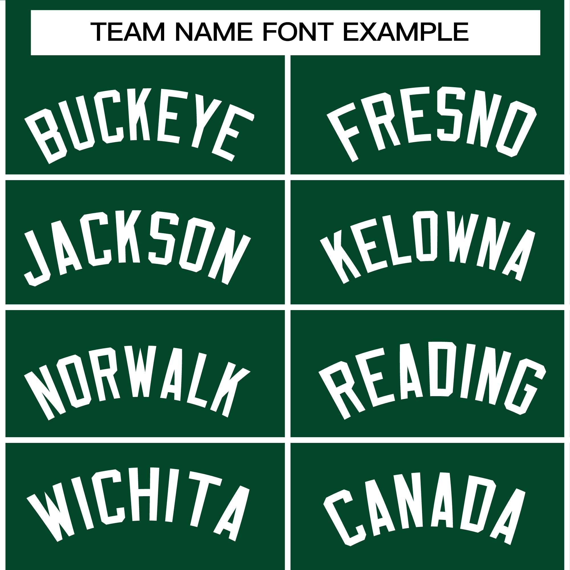 custom green pullover hoodies team name font example