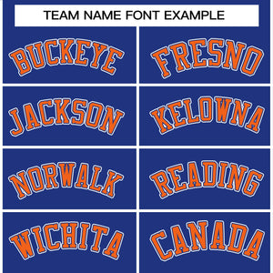 Custom Royal Orange-White Raglan Sleeves Pullover Personalized Team Sweatshirt Hoodie