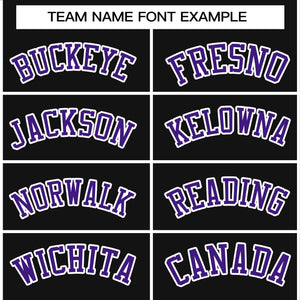 Custom Black Purple-White Raglan Sleeves Pullover Personalized Team Sweatshirt Hoodie