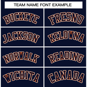 Custom Navy Orange-White Raglan Sleeves Pullover Personalized Team Sweatshirt Hoodie