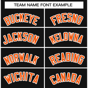 Custom Black Orange-White Raglan Sleeves Pullover Personalized Team Sweatshirt Hoodie