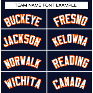 Custom Navy White-Orange Raglan Sleeves Pullover Personalized Team Sweatshirt Hoodie