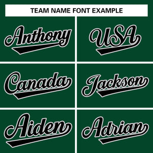 Custom Green Black-Gray Raglan Sleeves Pullover Personalized Team Sweatshirt Hoodie