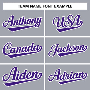 Custom Gray Purple-White Raglan Sleeves Pullover Personalized Team Sweatshirt Hoodie