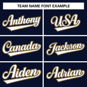 Custom Navy White-Gold Raglan Sleeves Pullover Personalized Team Sweatshirt Hoodie