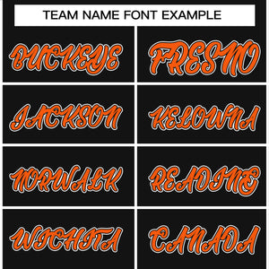 Custom Black Orange-White Raglan Sleeves Pullover Personalized Team Sweatshirt Hoodie