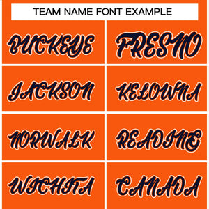 Custom Orange Navy-White Raglan Sleeves Pullover Personalized Team Sweatshirt Hoodie