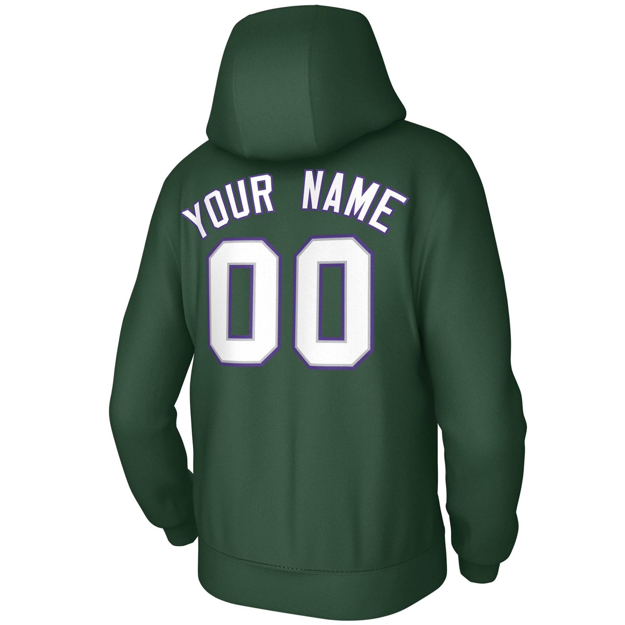 Custom Green Purple-White Classic Style Training Uniform Pullover Hoodie