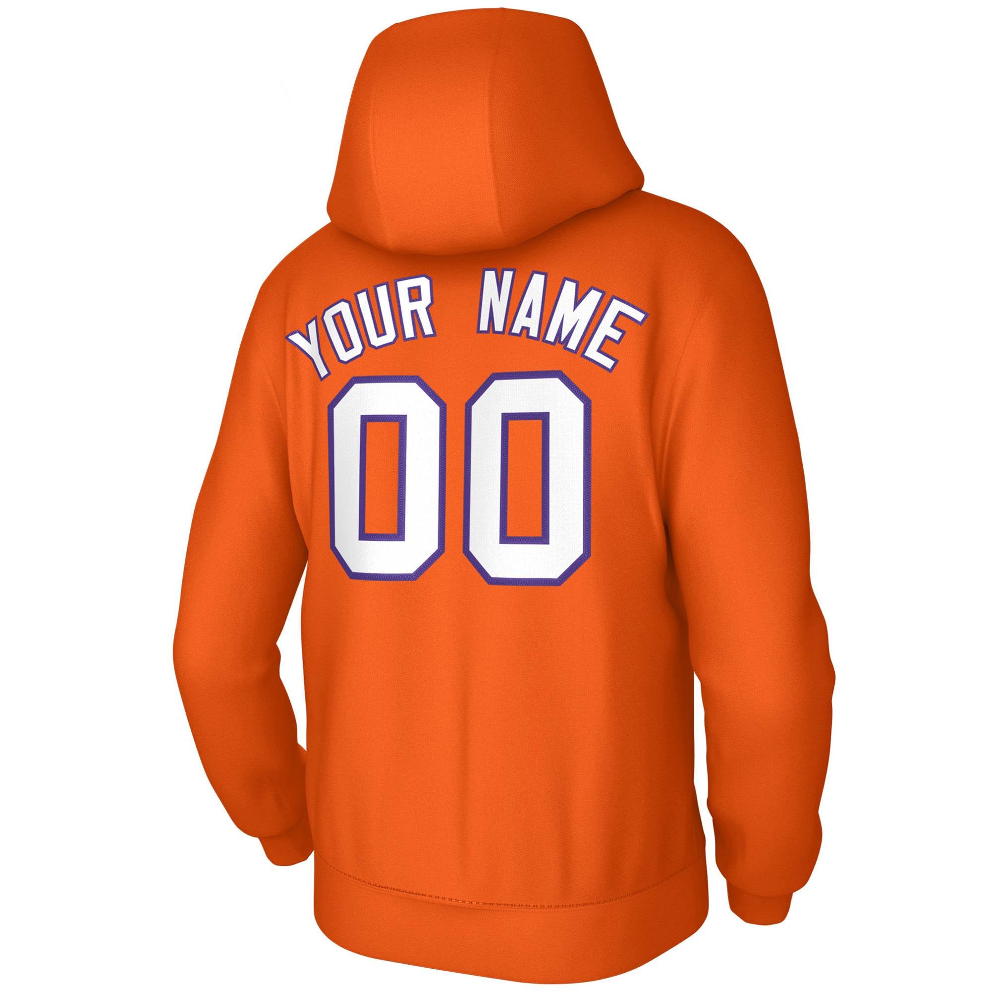 Custom Orange White-Purple Classic Style Training Uniform Pullover Hoodie