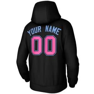 Custom Black Light Blue-Pink Classic Style Training Uniform Pullover Hoodie