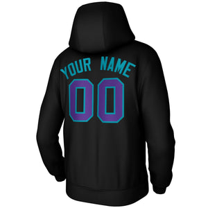 Custom Black Green-Purple Classic Style Training Uniform Pullover Hoodie