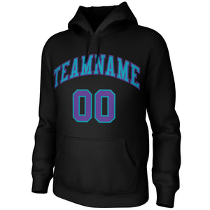 Custom Black Green-Purple Classic Style Training Uniform Pullover Hoodie