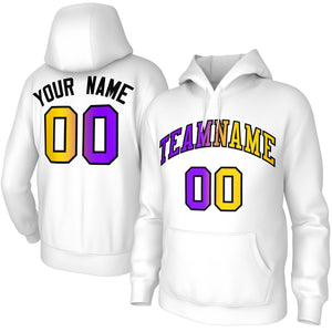 Custom Stitched White Purple-Black Gradient Fashion Pullover Sweatshirt Hoodie