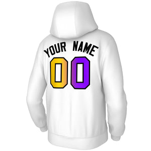 Custom Stitched White Purple-Black Gradient Fashion Pullover Sweatshirt Hoodie