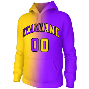 Custom Stitched Purple Gradient Fashion Pullover Sweatshirt Hoodie