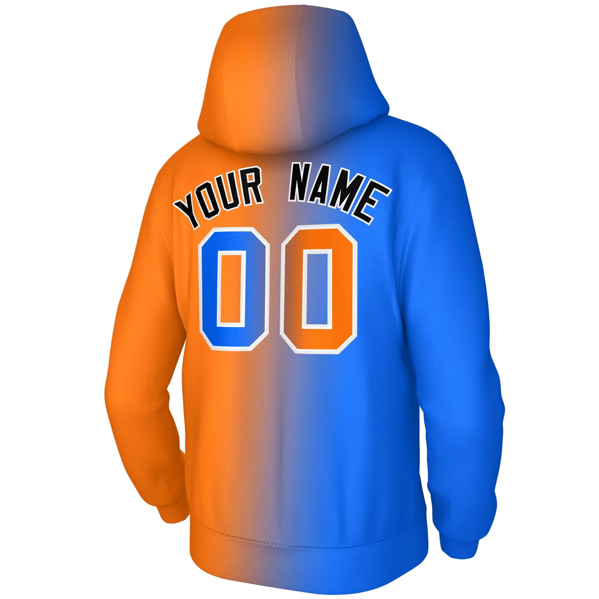 Custom Stitched Orange Gradient Fashion Pullover Sweatshirt Hoodie