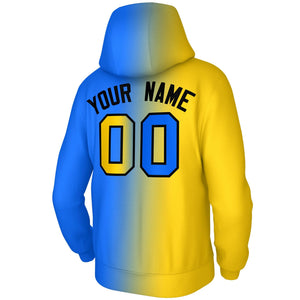 Custom Stitched Royal Gold Gradient Fashion Pullover Sweatshirt Hoodie