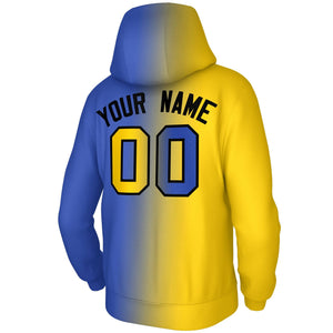 Custom Stitched Gold Royal Gradient Fashion Pullover Sweatshirt Hoodie