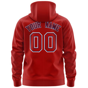 Custom Stitched Red Royal-White Sports Full-Zip Sweatshirt Hoodie