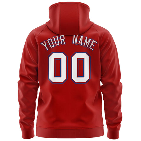 Custom Stitched Red White-Royal Sports Full-Zip Sweatshirt Hoodie
