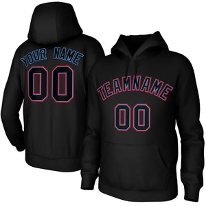 Custom Black Light Blue-Red Classic Style Sweatshirts Uniform Pullover Hoodie